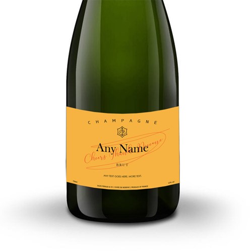 Personalised Champagne - Yellow Label - Shop Today